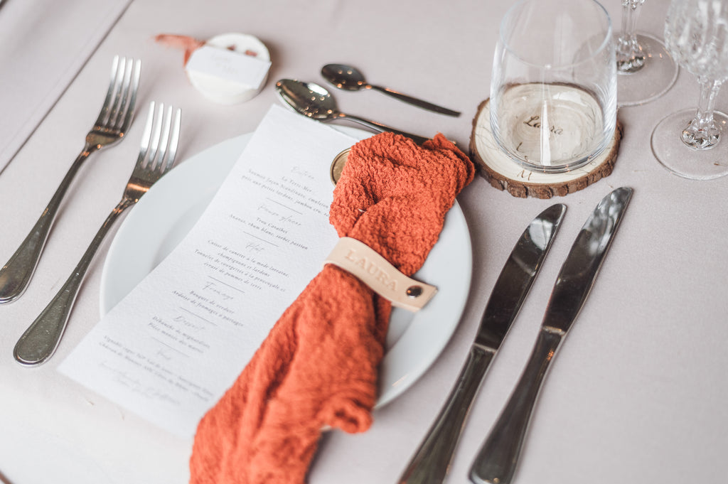 Dessous de verre personnalisés, rondins de bois gravés, 10cm