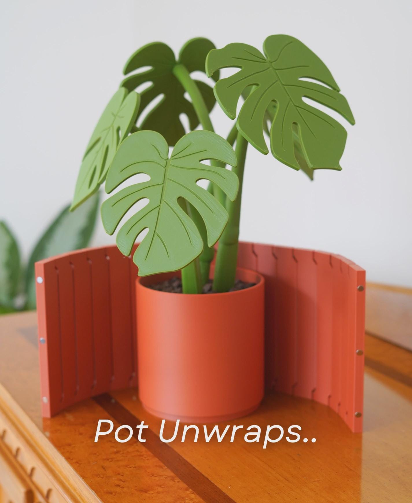 Sous-verres Monstera magnétiques, fausse plante imprimée en 3D, décoration de table, personnalisable, ForgeCore