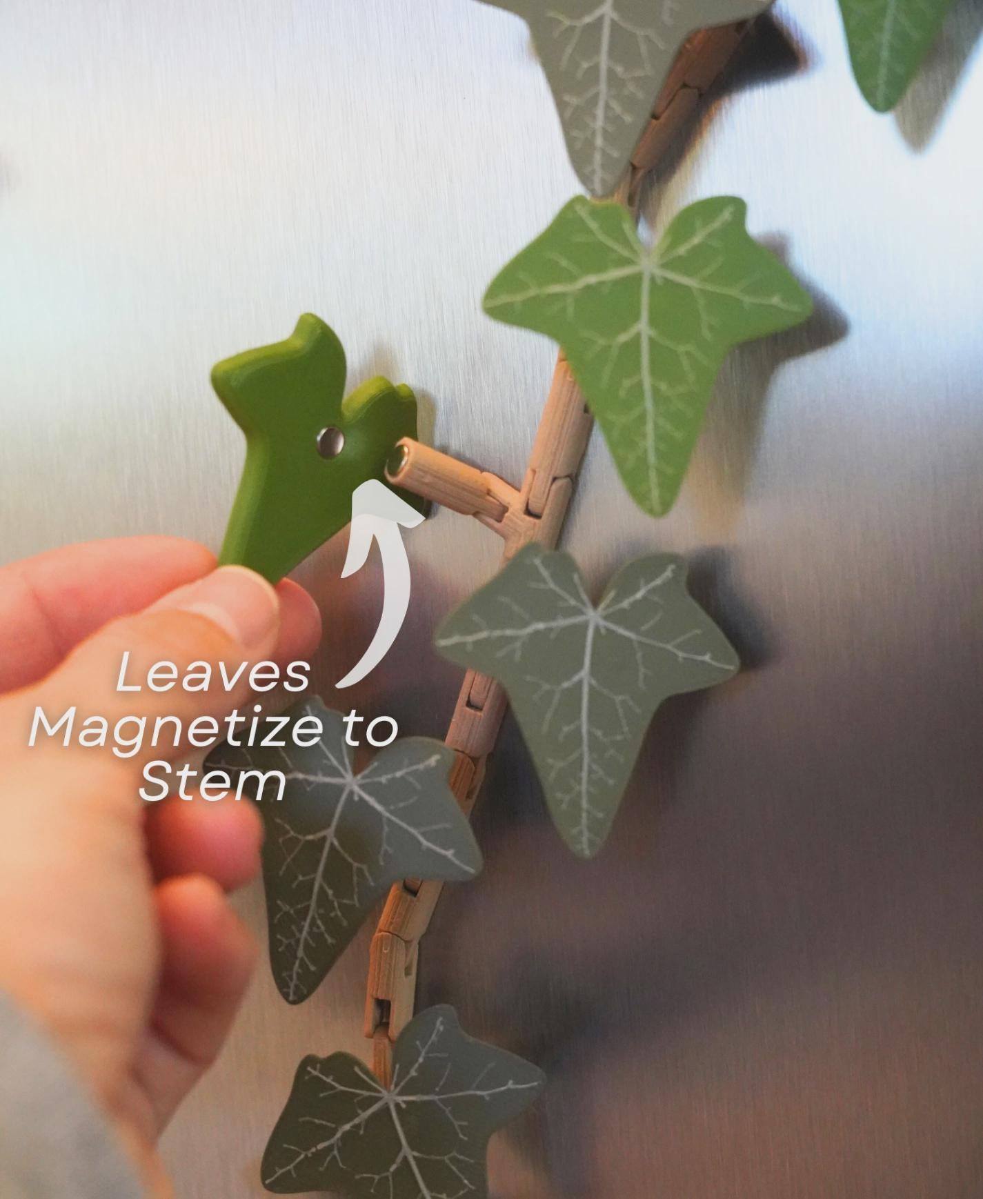 Lierre magnétique pour réfrigérateur, décoration, fausse plante, plante artificielle, décor cuisine, magnets, imprimé en 3D, ForgeCore