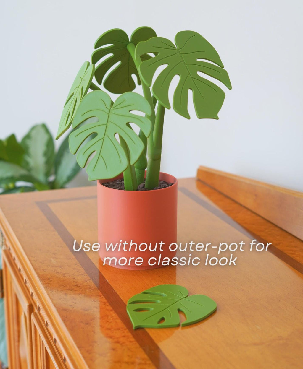Sous-verres Monstera magnétiques, fausse plante imprimée en 3D, décoration de table, personnalisable, ForgeCore