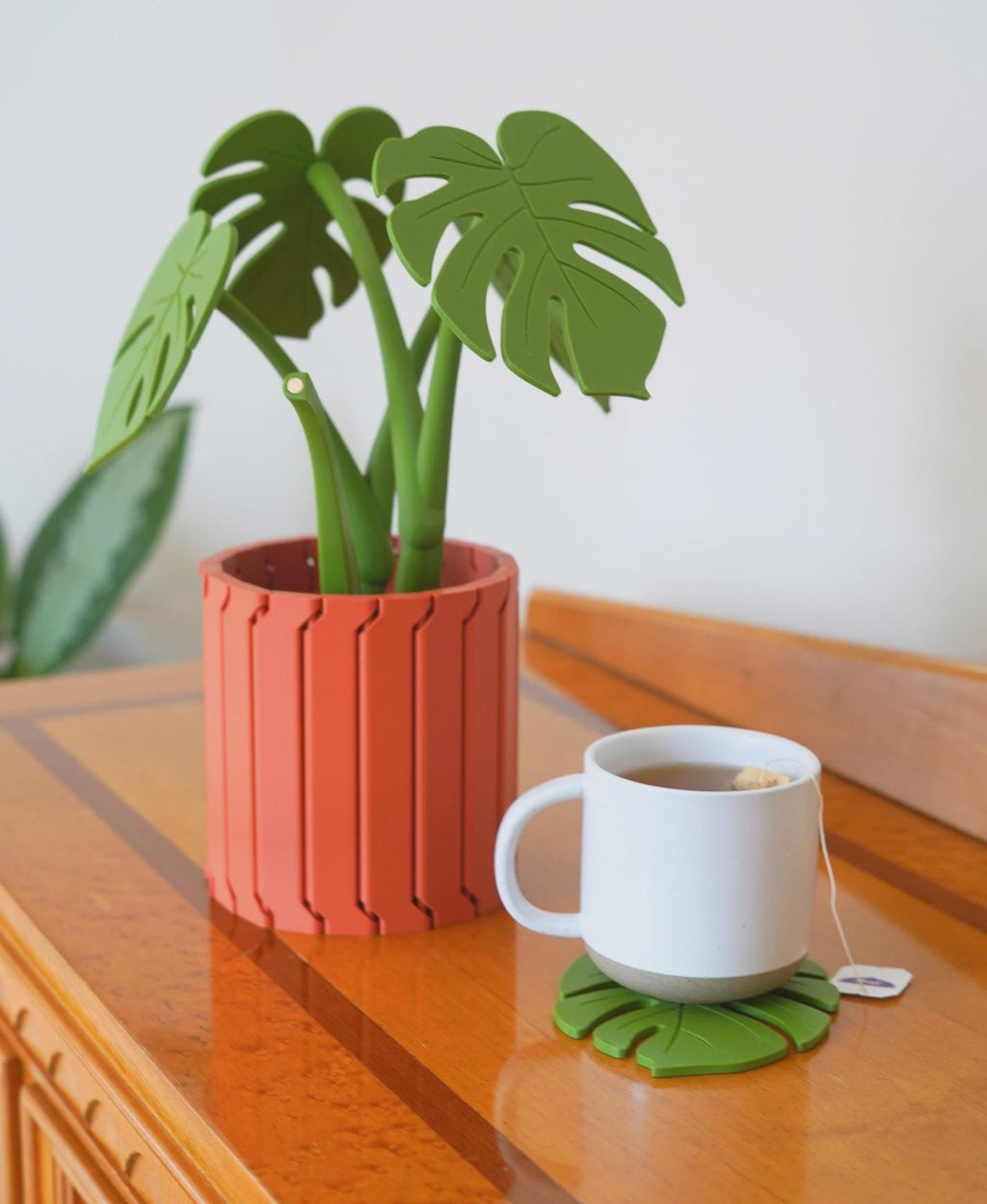 Sous-verres Monstera magnétiques, fausse plante imprimée en 3D, décoration de table, personnalisable, ForgeCore
