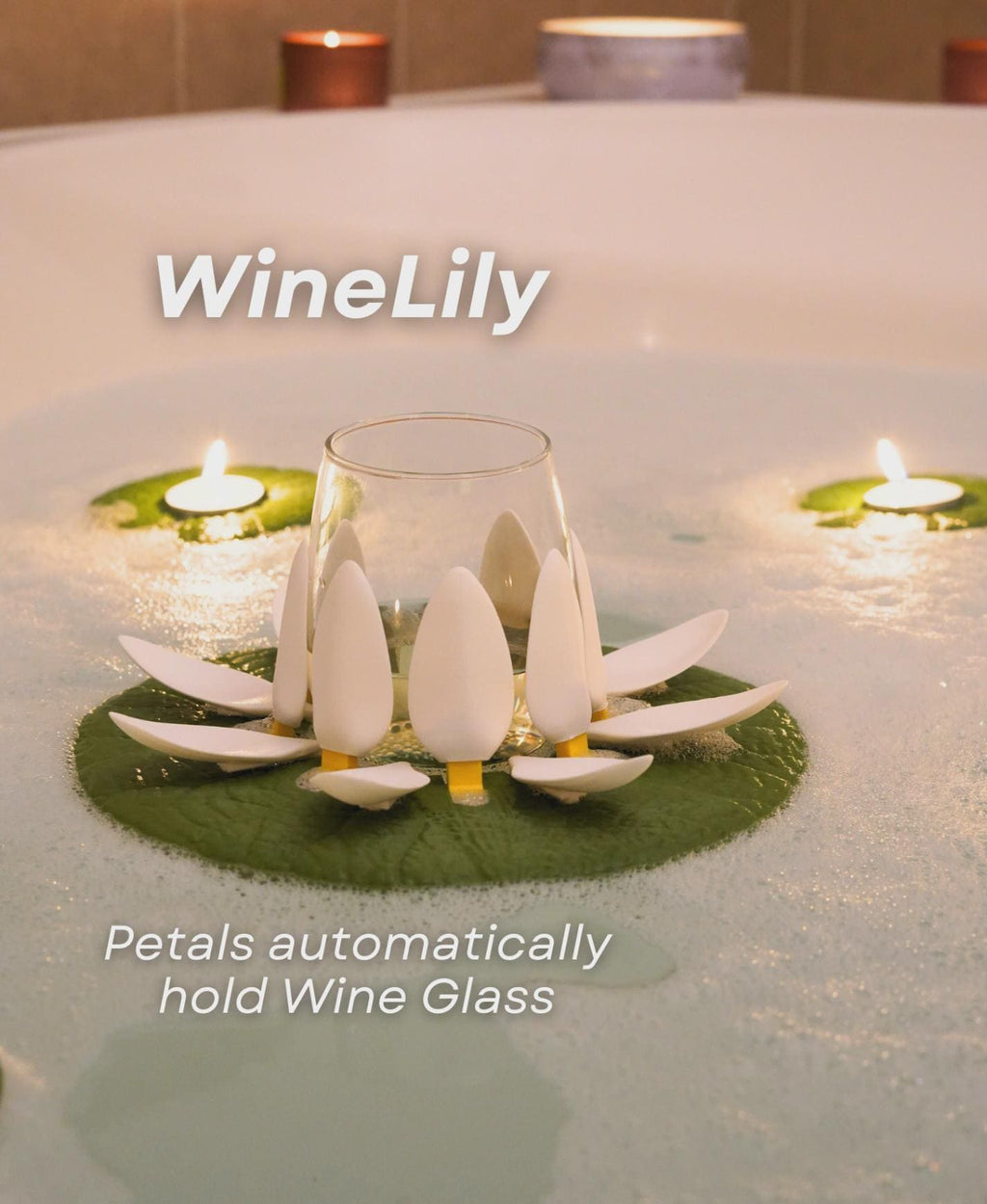 Supports flottants pour verre à vin et bougies, imitation nénuphar, pétales auto-ajustables, imprimé en 3D, 25cm, ForgeCore
